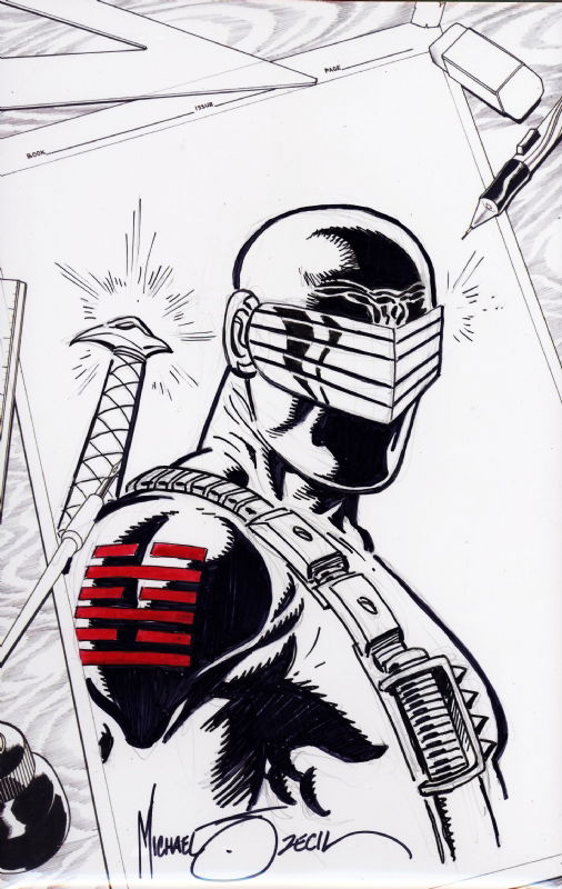 snake eyes gi joe drawing